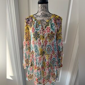 Anthropologie Sheer Tiered Top